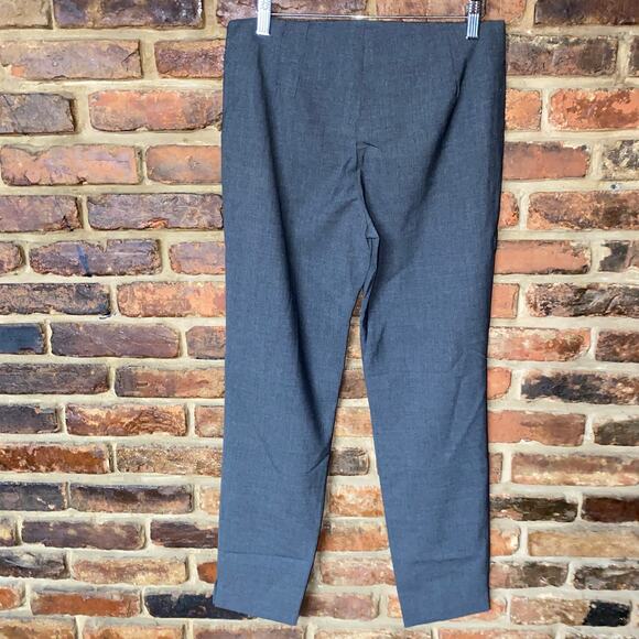 Theory Charcoal Gray Stretch Wool Side Zip Slim Fit Dress Pants Women's Size 4 - Picture 4 of 6